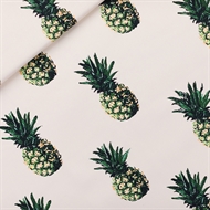 Picture of Pineapples - M - Cotton Canvas Gabardine Twill - Papyrus Crème
